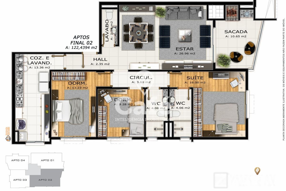 Apartamento à venda com 3 quartos, 122m² - Foto 26