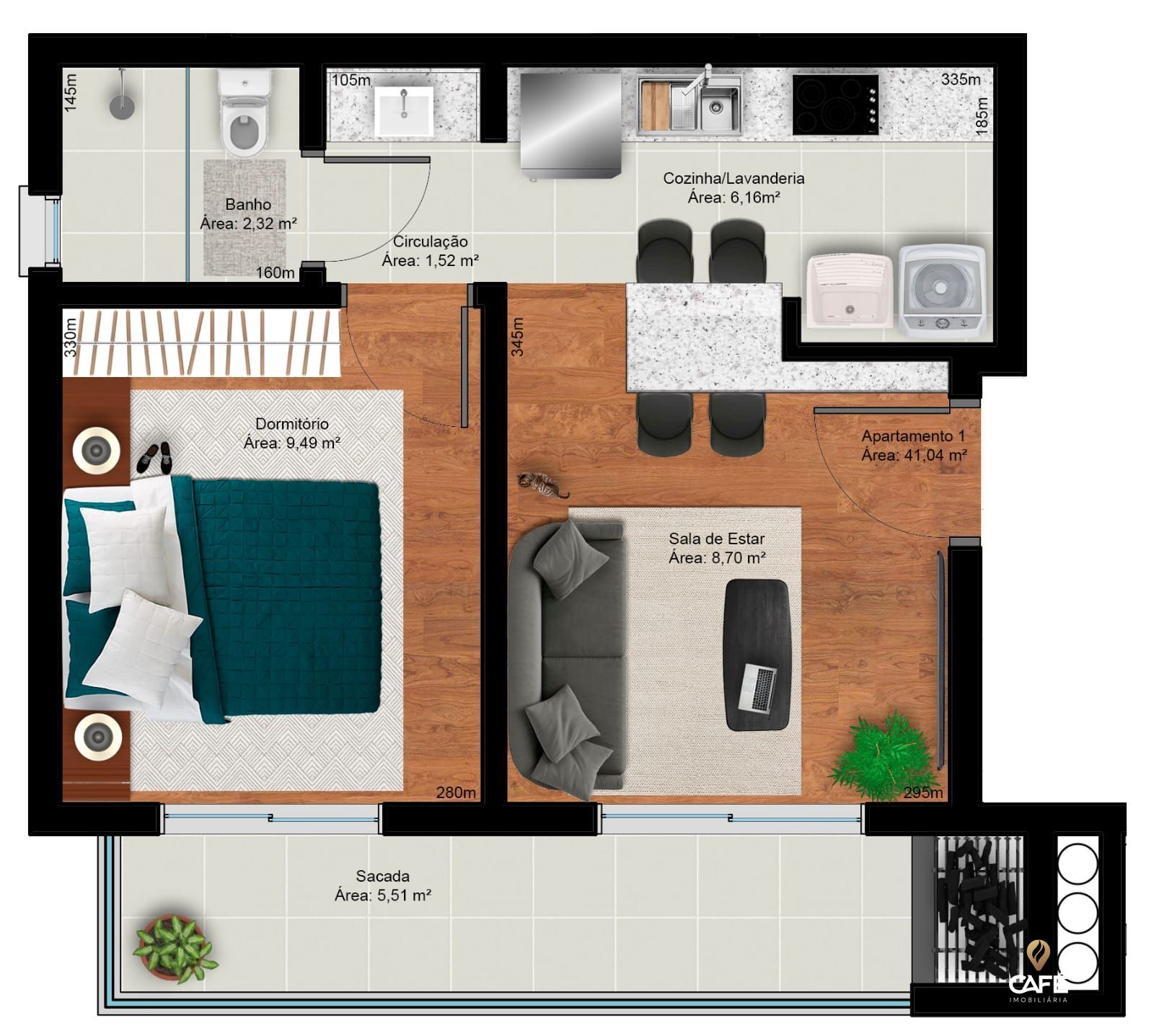 Apartamento, 1 quarto, 33 m² - Foto 4