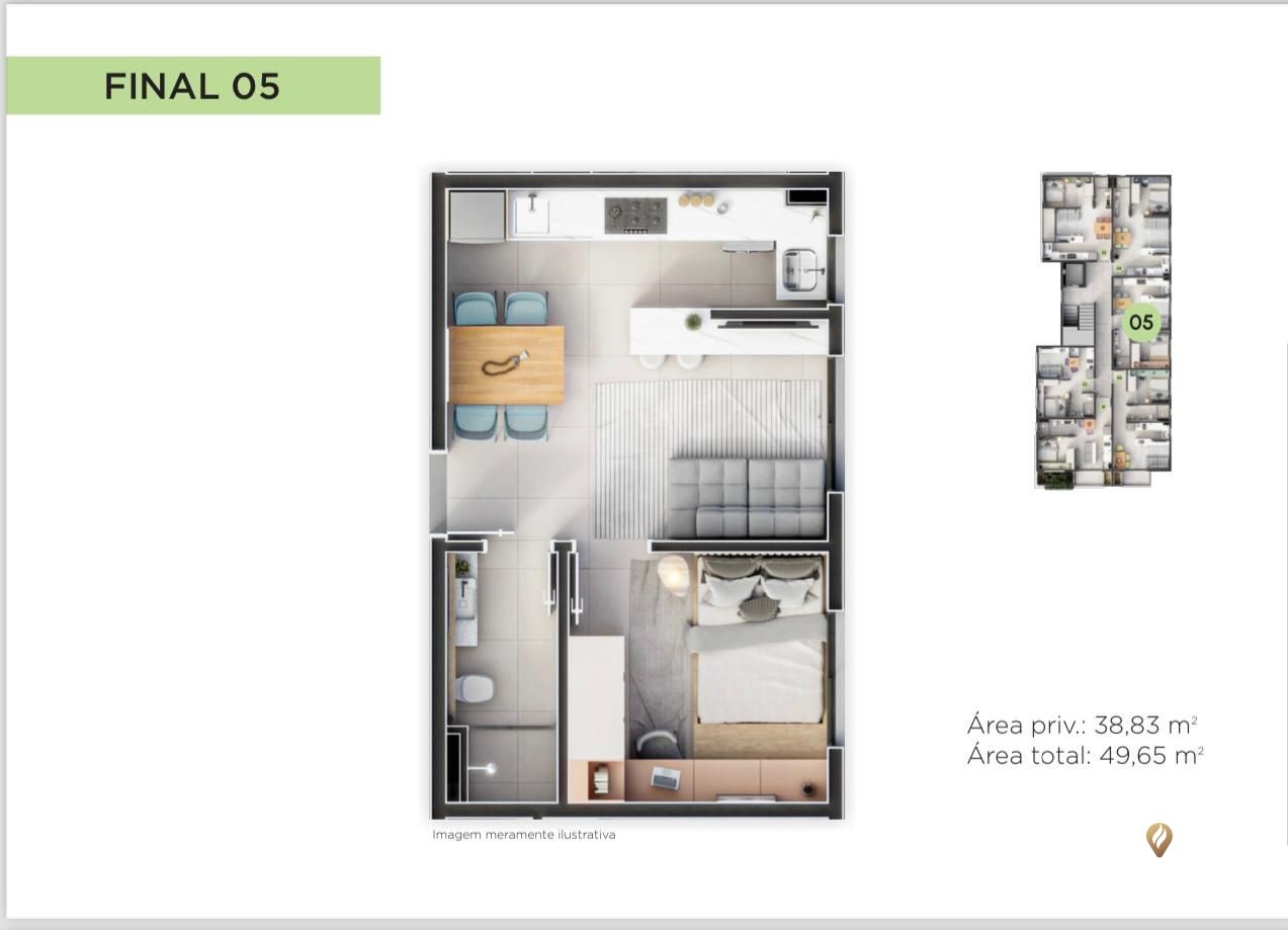 Apartamento, 1 quarto, 38 m² - Foto 4