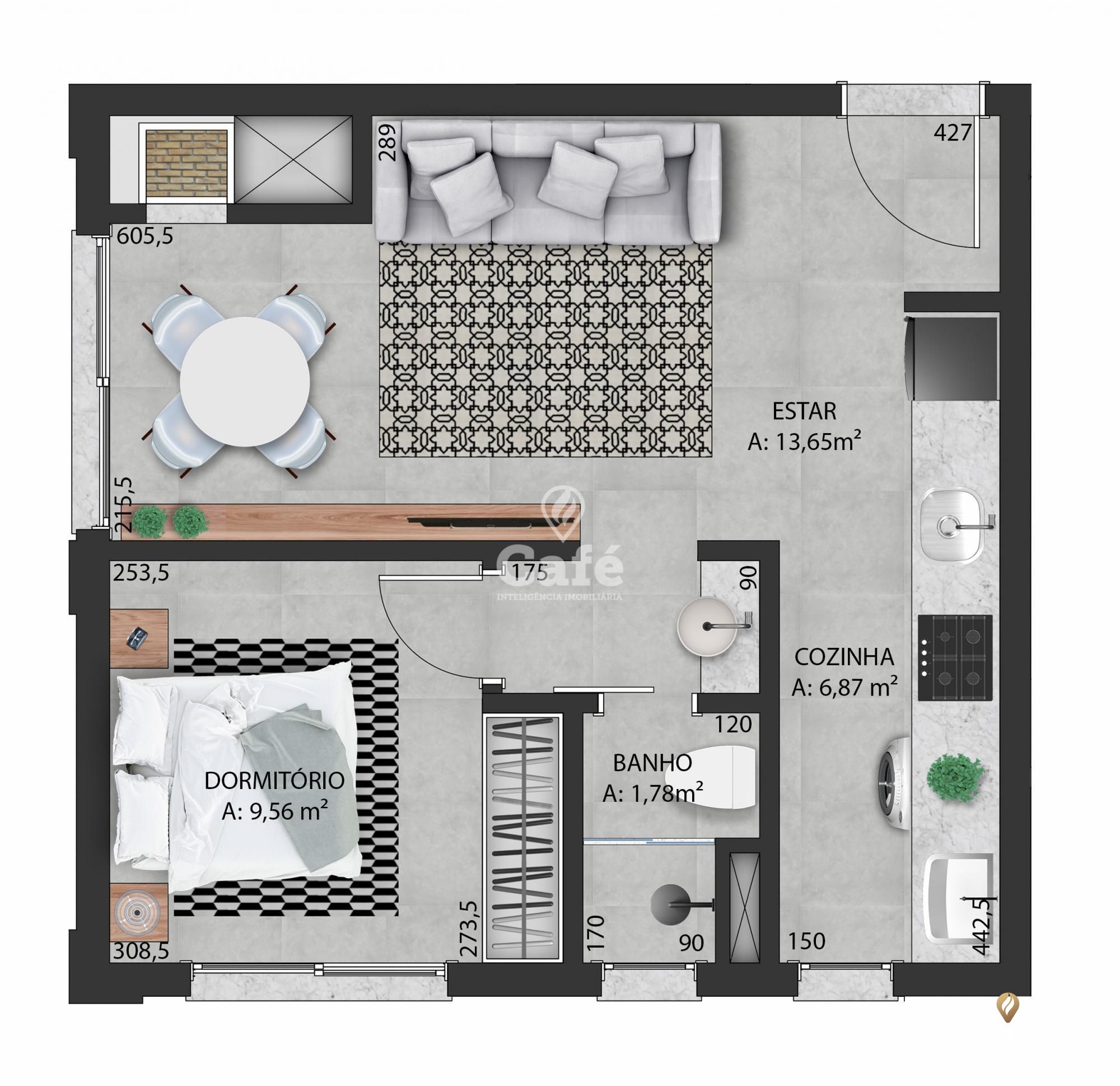 Apartamento à venda com 1 quarto, 38m² - Foto 7