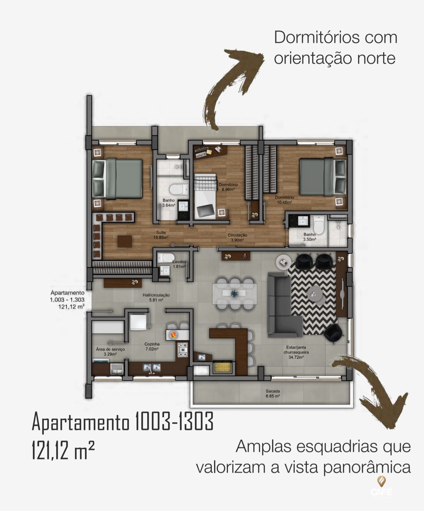 Apartamento à venda com 3 quartos, 121m² - Foto 7