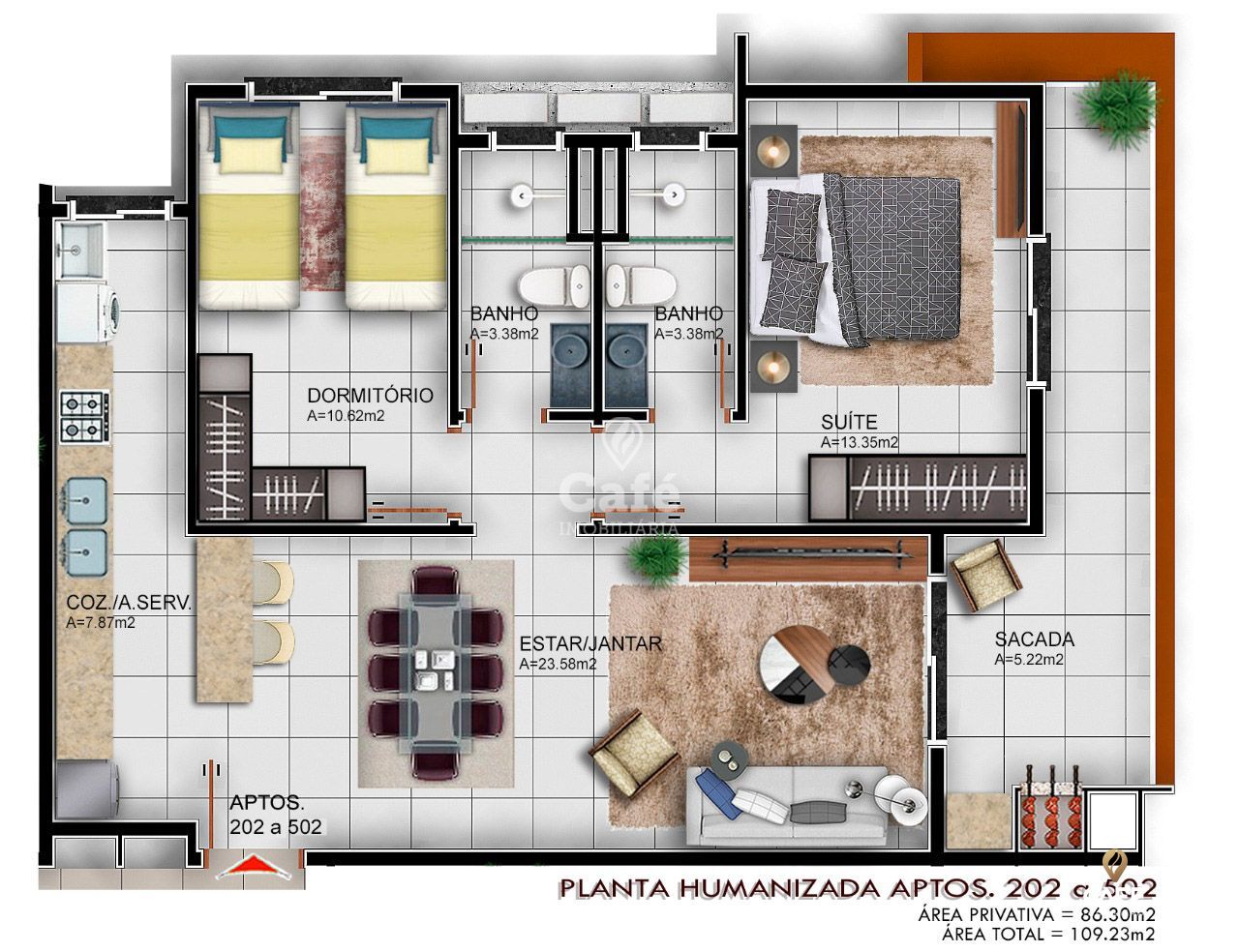 Apartamento à venda com 2 quartos, 89m² - Foto 3