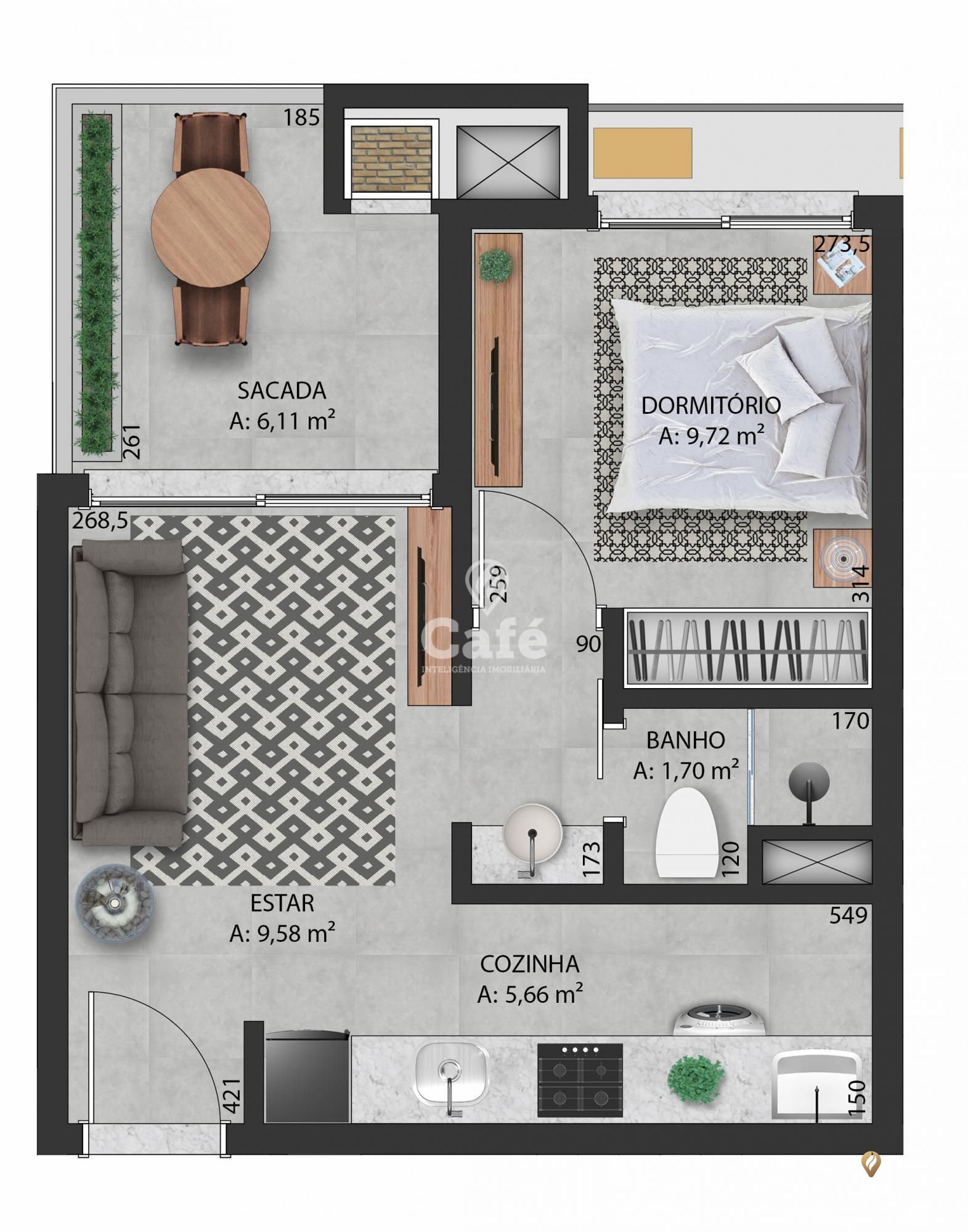 Apartamento à venda com 1 quarto, 40m² - Foto 24