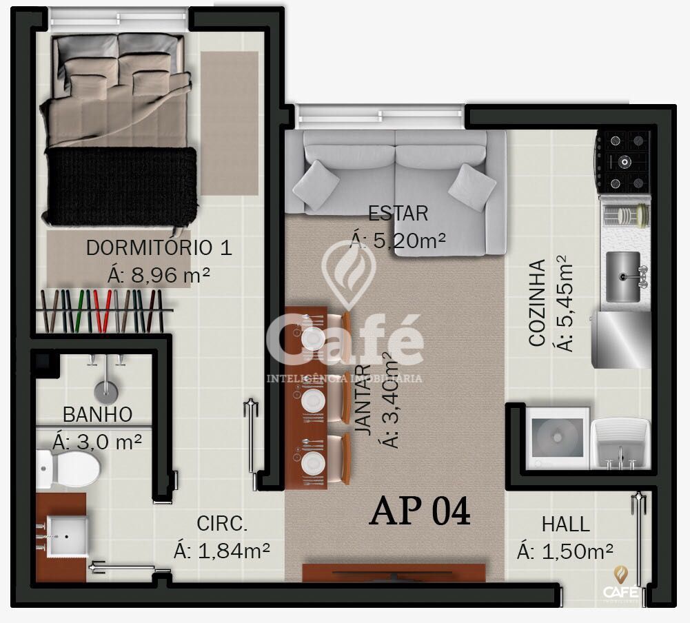 Apartamento à venda com 1 quarto, 45m² - Foto 30