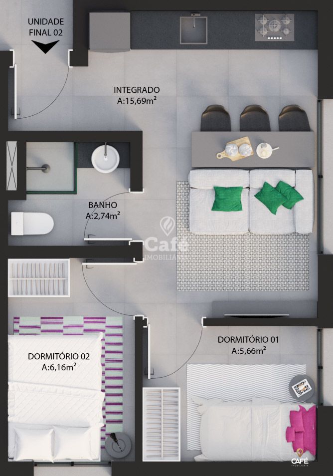Apartamento, 2 quartos, 36 m² - Foto 30