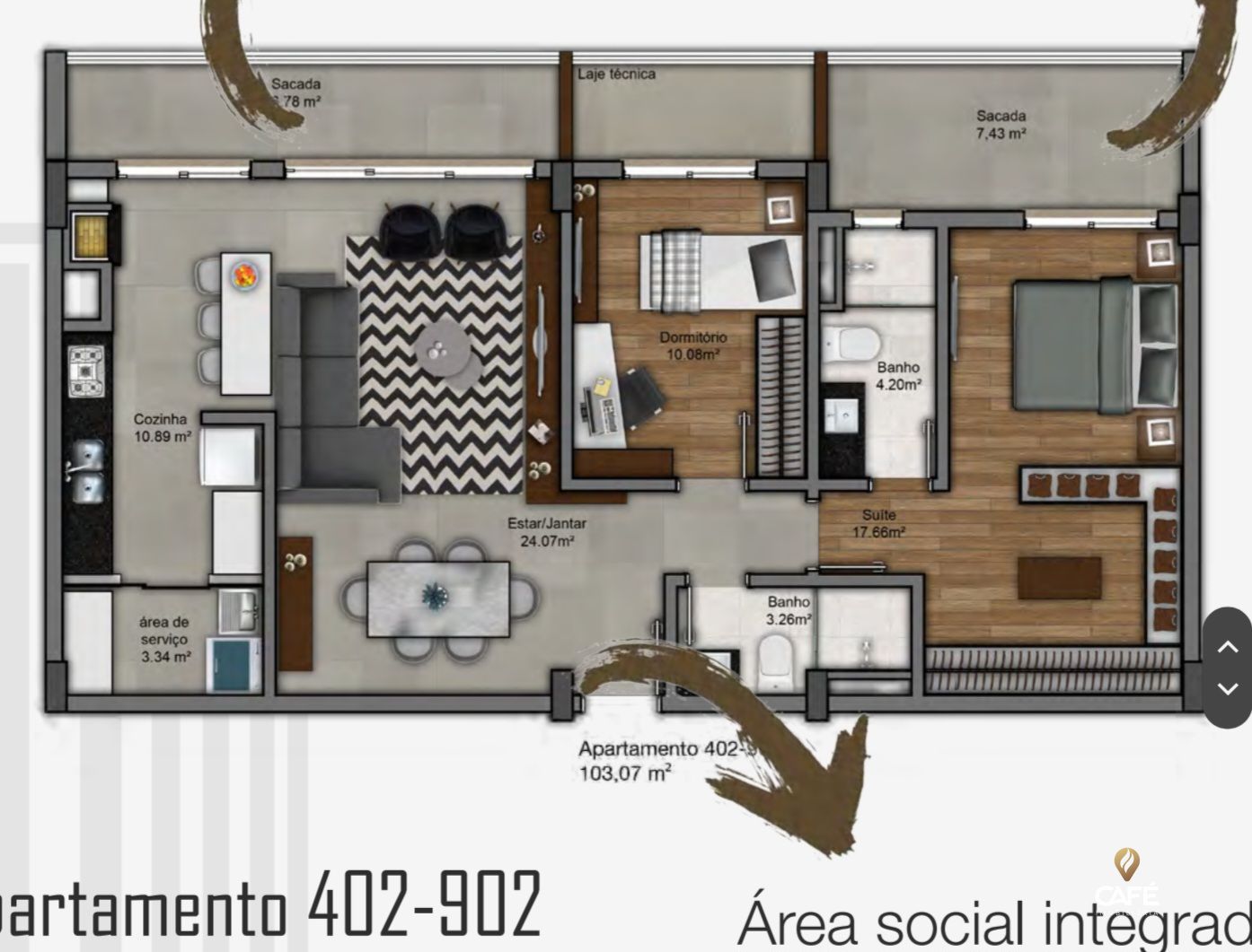 Apartamento à venda com 2 quartos, 103m² - Foto 3