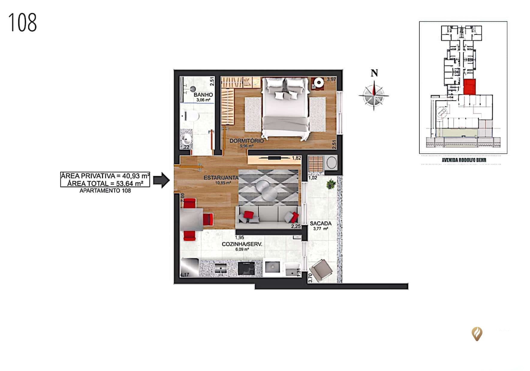 Apartamento à venda com 1 quarto, 40m² - Foto 6