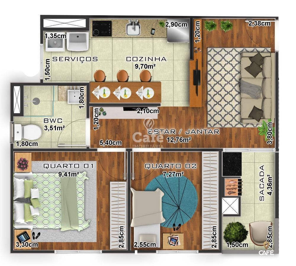 Apartamento à venda com 2 quartos, 52m² - Foto 5