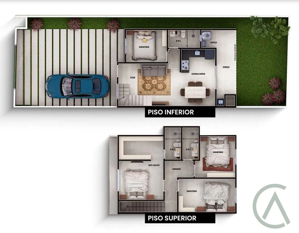 Casa com 4 Dormitórios à venda, 118 m² por R$ 599.000,00 Casa com 4 Dormitórios à venda, 118 m² por R$ 599.000,00