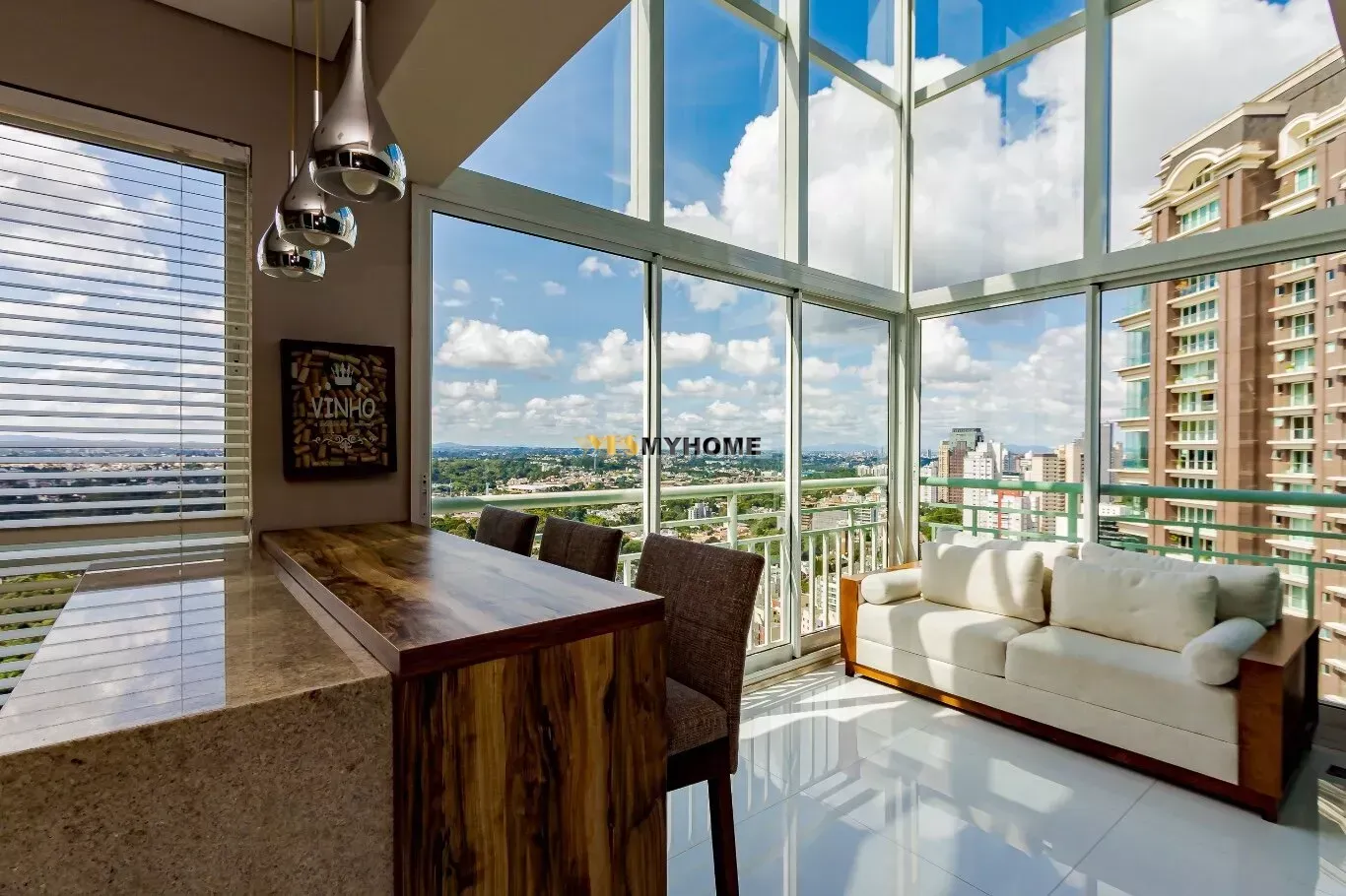 Apartamento à venda totalmente mobiliado com vista panorâmica no Ecoville!  - AP