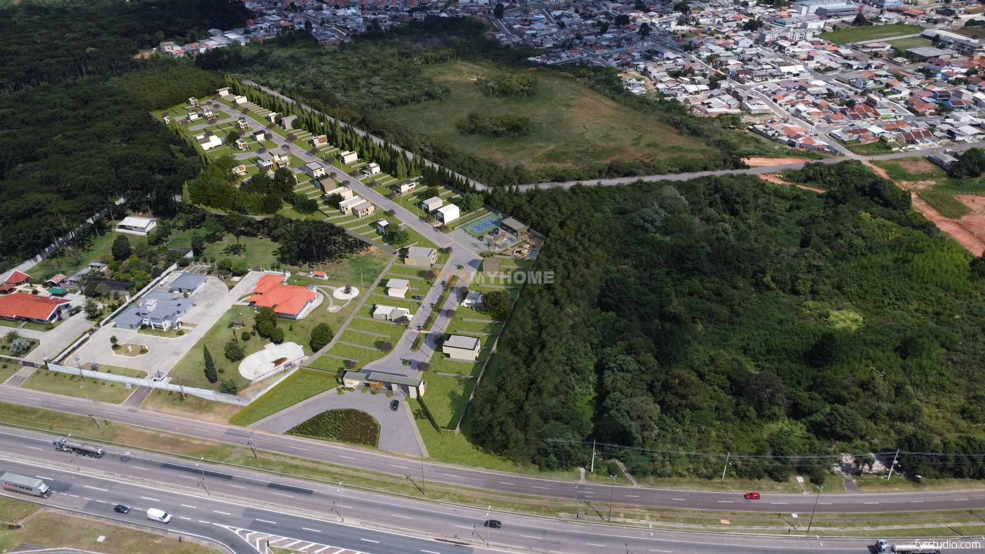 Terreno em Condomínio à Venda em Fazenda Rio Grande | Lazer Completo