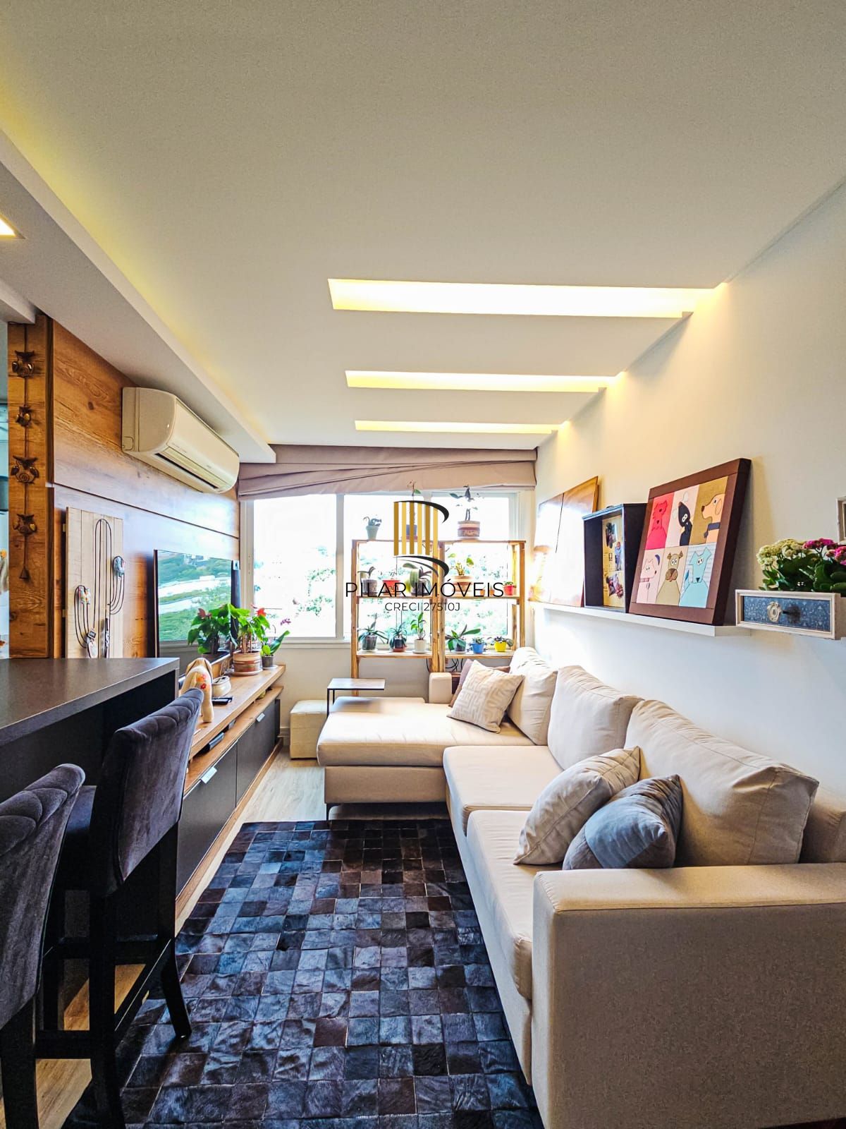 Excelente apartamento com dois sendo suite , duas vagas ,semi mobiliado - Pilar Imóveis