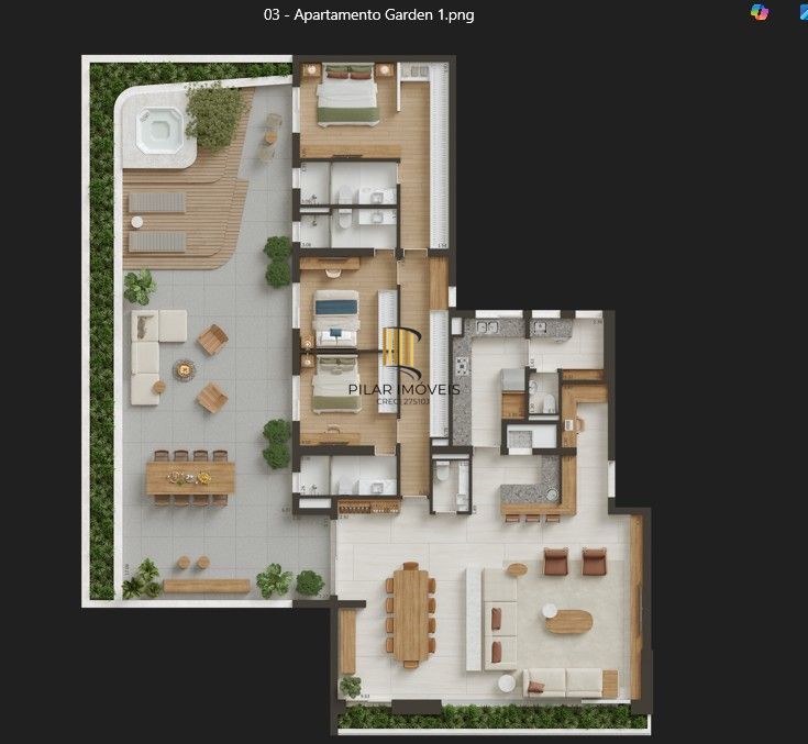 Apartamento 3 dormitórios no bairro Menino Deus