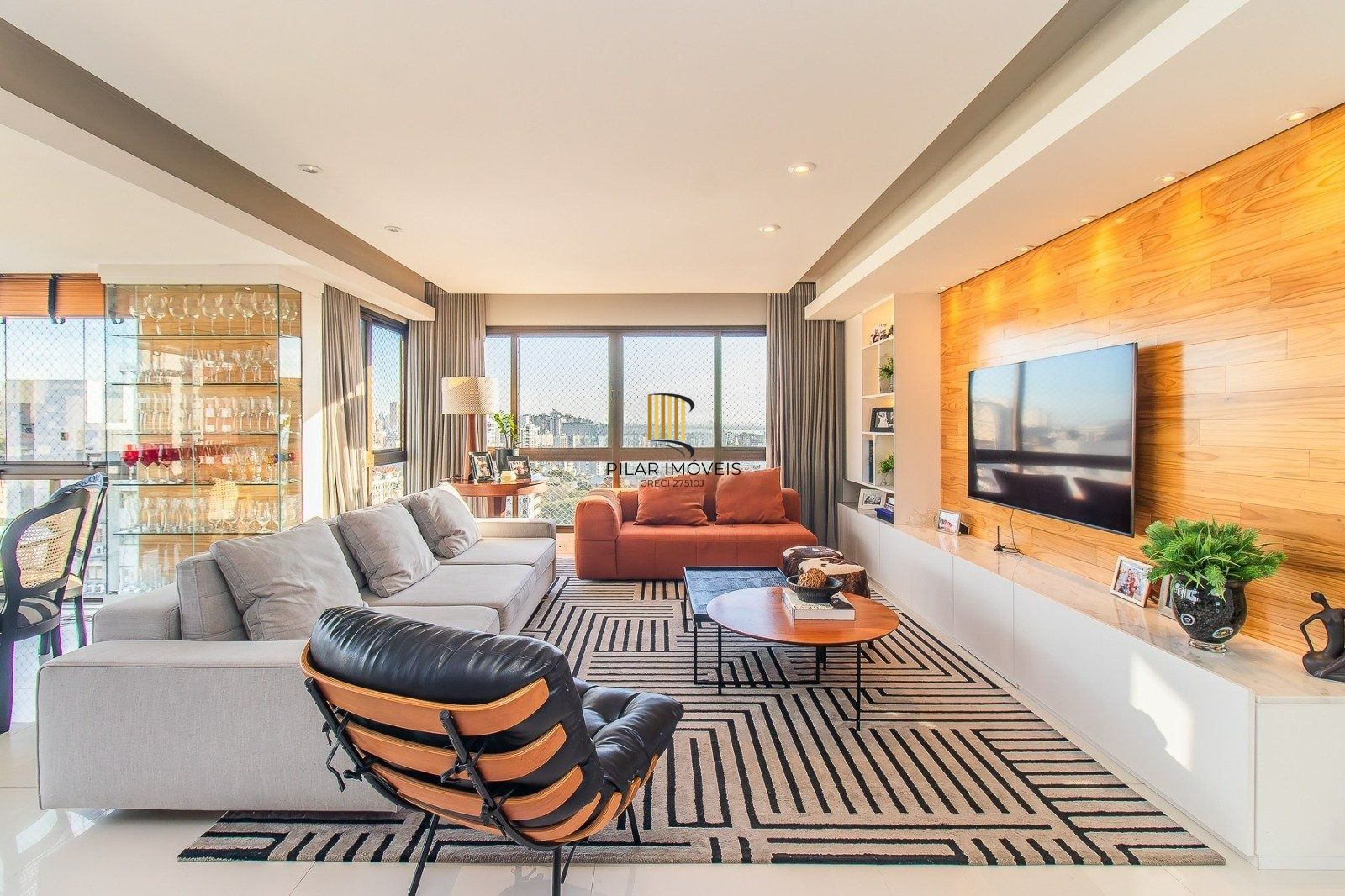 Apartamento exclusivo, decorado com requinte e uma vista incrível! - Pilar Imóveis