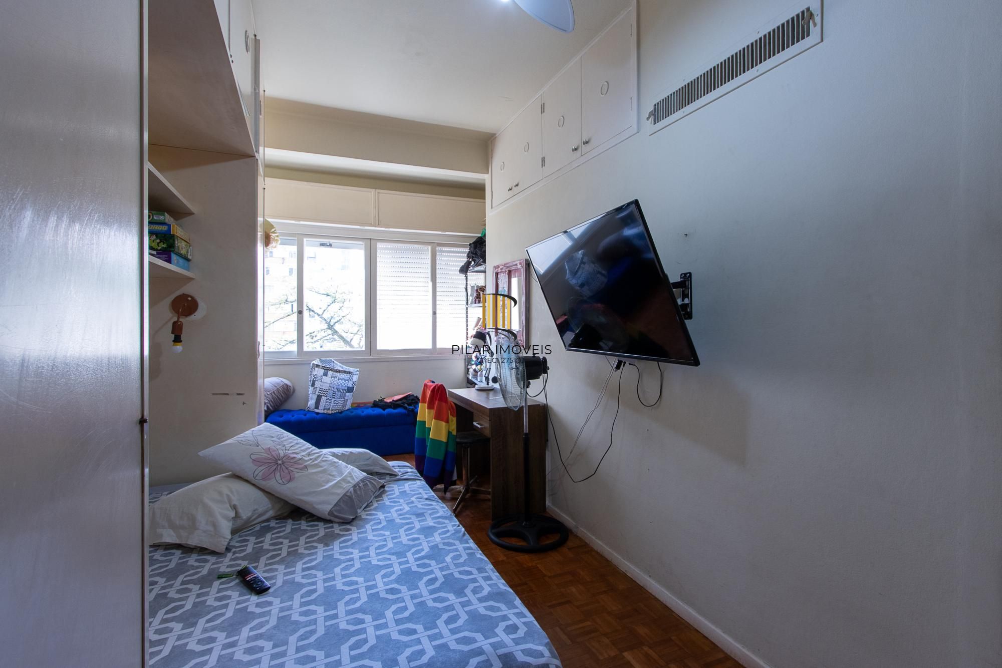 Apartamento 3 Dormitórios Ensolarado no Centro de Porto Alegre