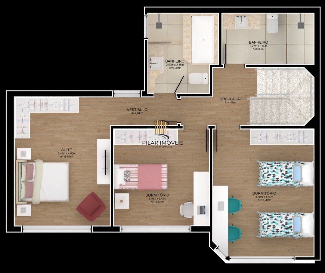 Casa Condominio para Venda - 195m², 3 dormitórios, sendo 1 suites, 2 vagas - Tristeza