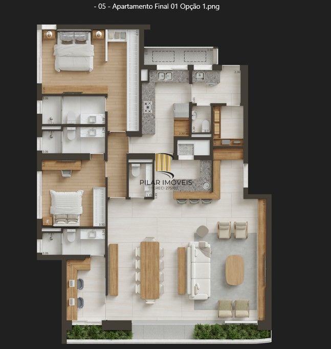 Apartamento 3 dormitórios no bairro Menino Deus