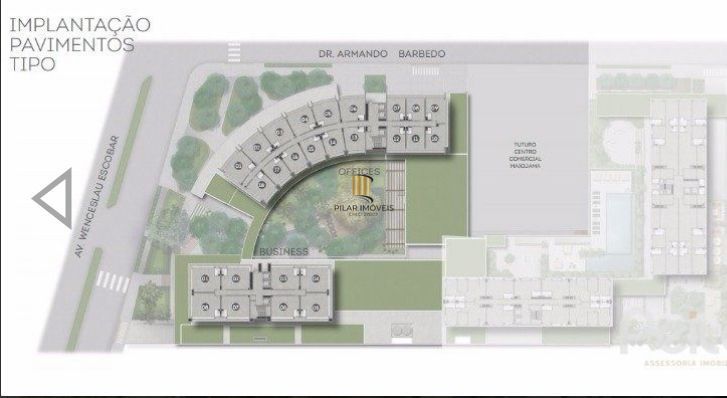 Sala comercial no MW, 52m² privativos - Bairro Tristeza