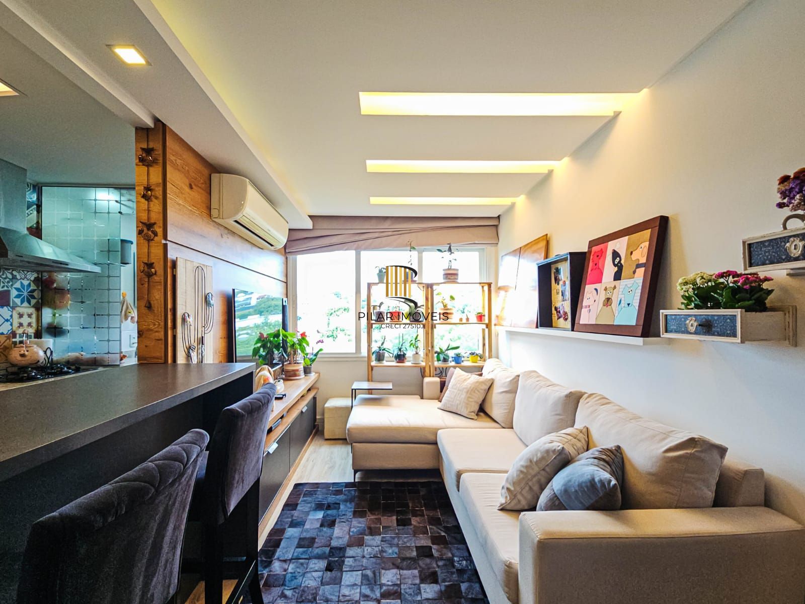Excelente apartamento com dois sendo suite , duas vagas ,semi mobiliado