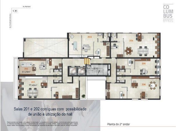 Conjunto/Sala para Venda - 118.74m², 0 dormitórios, São João