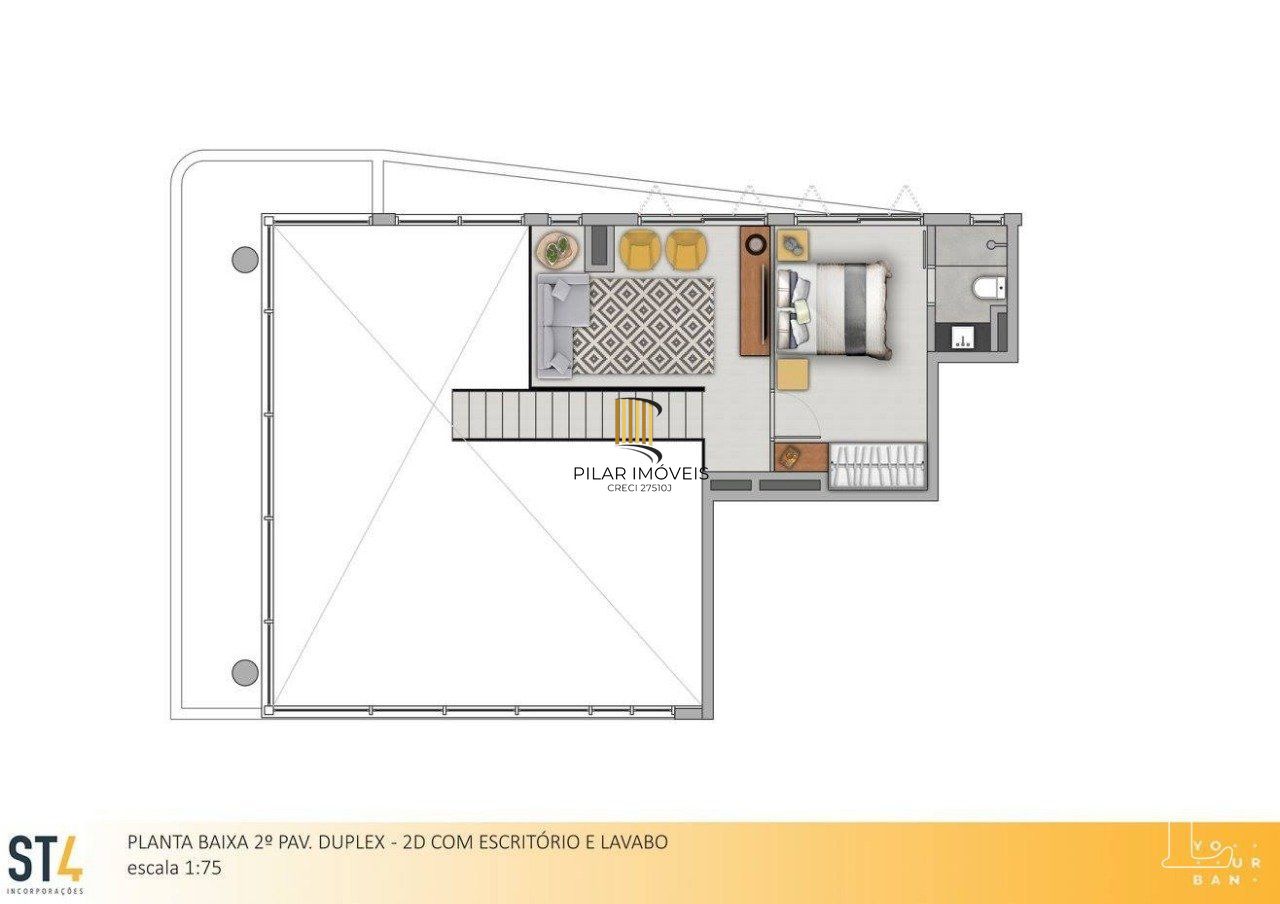 Apartamento para Venda - 110.77m², 3 dormitórios, 2 vagas - Menino Deus