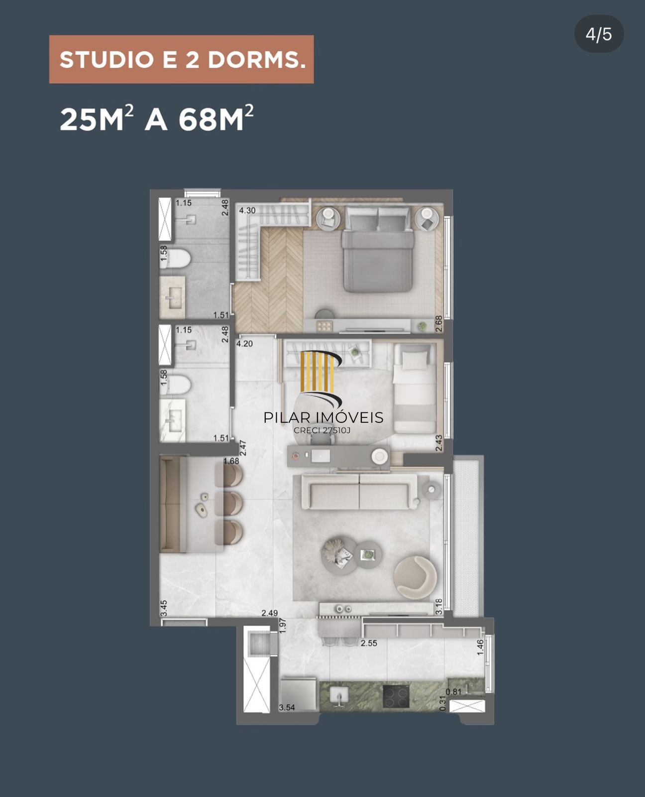 Loft 1 dormitório no bairro Petrópolis