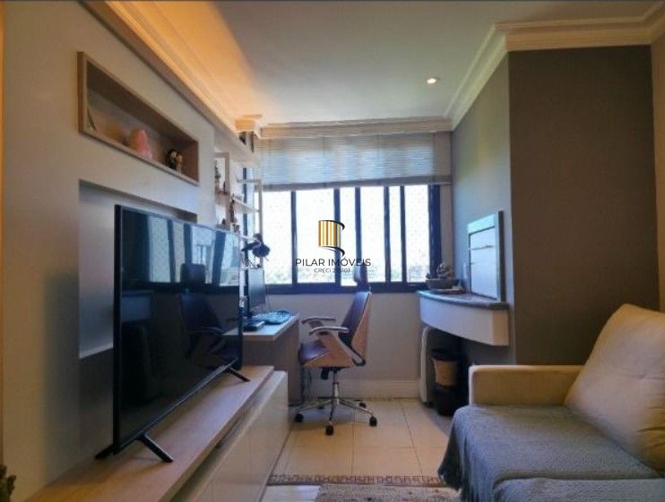 Apartamento  com 2 dormitórios, lavabo, banho social e churrasqueira integrada.