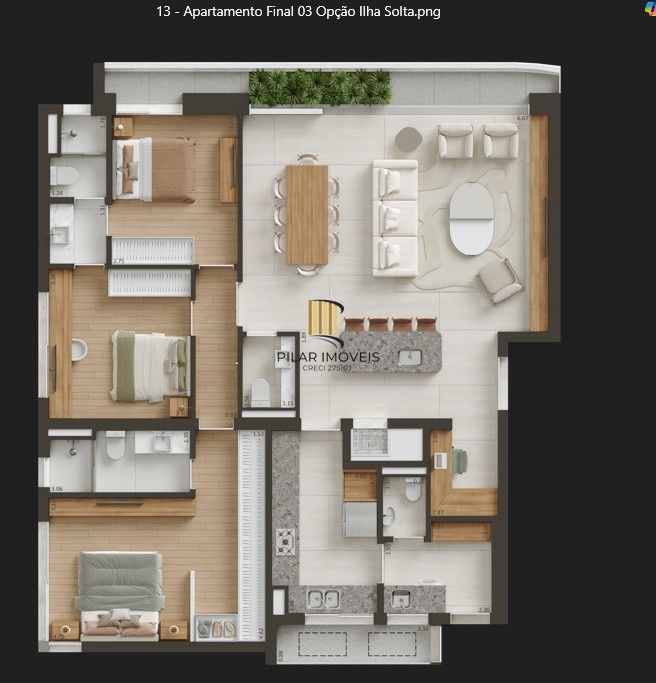 Apartamento 3 dormitórios no bairro Menino Deus
