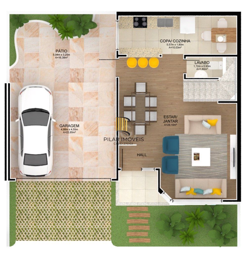 Casa Condominio para Venda - 195m², 3 dormitórios, sendo 1 suites, 2 vagas - Tristeza
