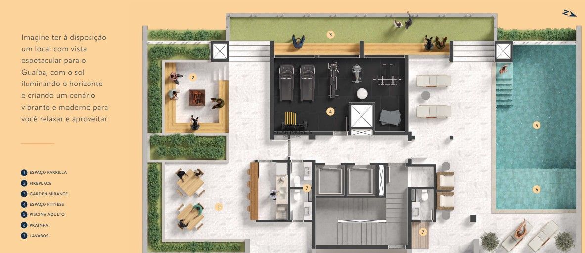 Apartamento Garden de alto padrão total de 232,61m², 3 suítes, 2 vagas, no bairro Tristeza em Porto Alegre!