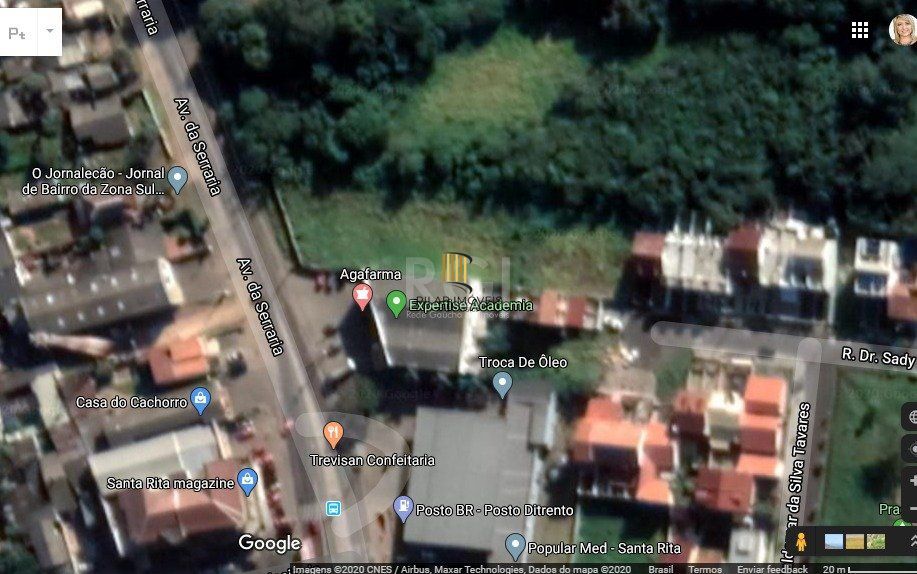 Terreno plano à venda na Avenida da Serraria, em Porto Alegre, com área total de 2200 m².