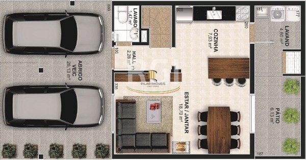 Casa Condominio para Venda - 133.92m², 4 dormitórios, sendo 2 suites, 2 vagas - Tristeza - Pilar Imóveis