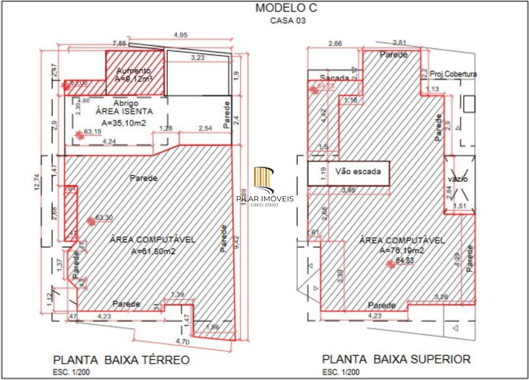 Casa Condominio para Venda - 158m², 3 dormitórios, sendo 1 suites, 2 vagas - Tristeza