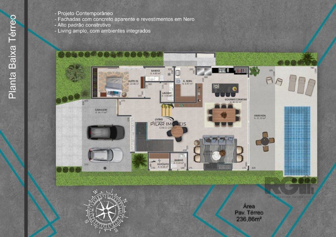 Casa de Condomínio 5 dormitórios no bairro Atlântida Sul
