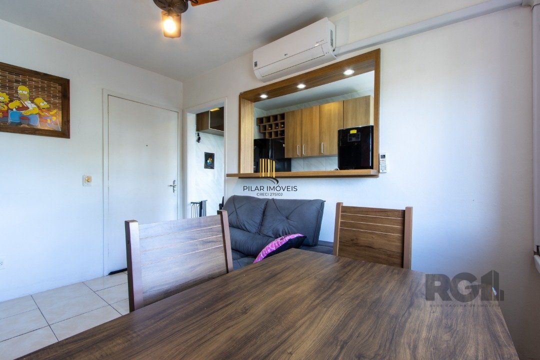 O apartamento com 46,68 m² de área privativa