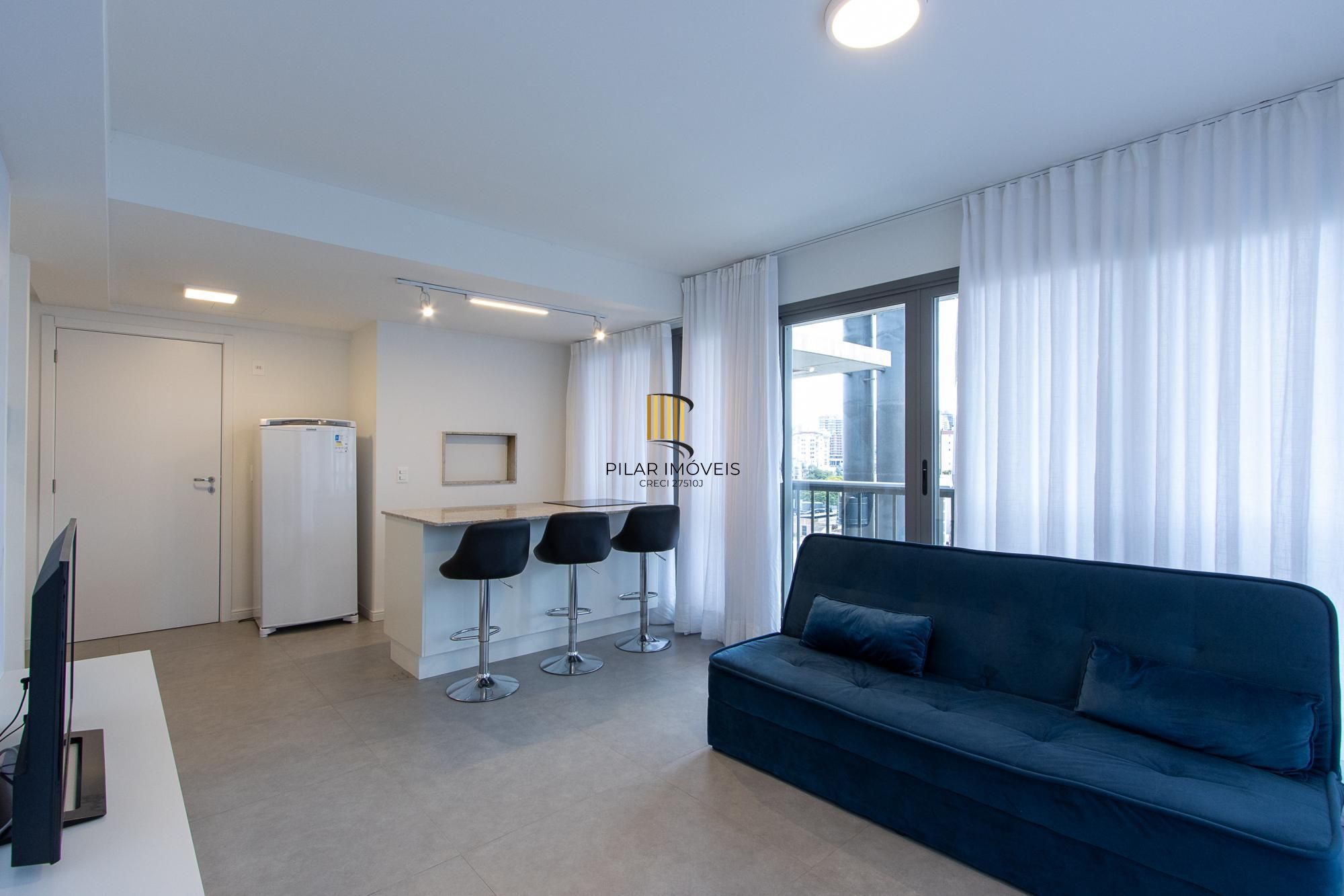 apartamento de 01 dormitório suíte, localizado no moderno no coração do bairro Petrópolis. - Pilar Imóveis