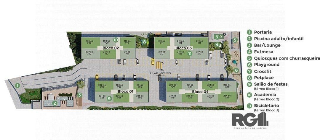 Apartamento 2 dormitórios no bairro Cristal