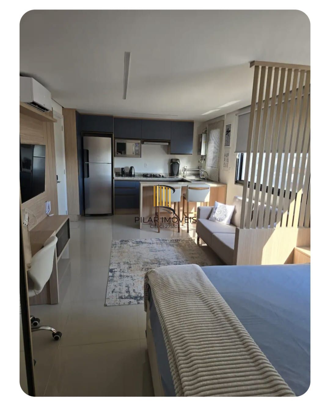 Studio mobiliado, com 30m² privativos, 1 vaga - Cidade Baixa