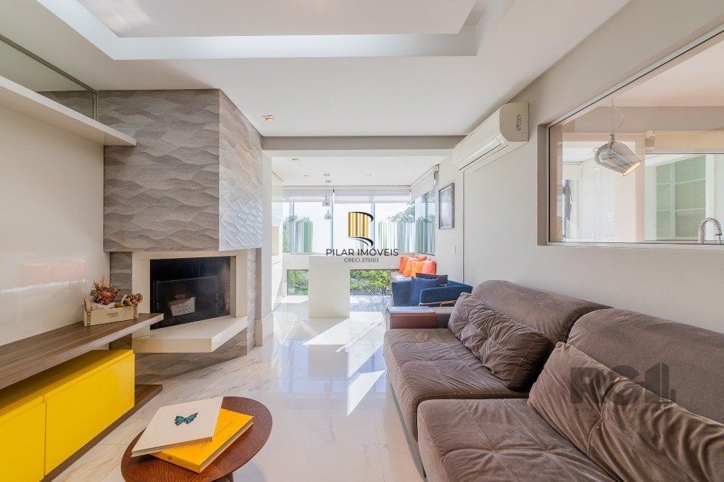 Vende-se excelente apartamento 2 quartos c/ 2 suítes, 2 vagas, living com lareira, sacada e churrasqueira - 98m² - Auxiliadora - Pilar Imóveis