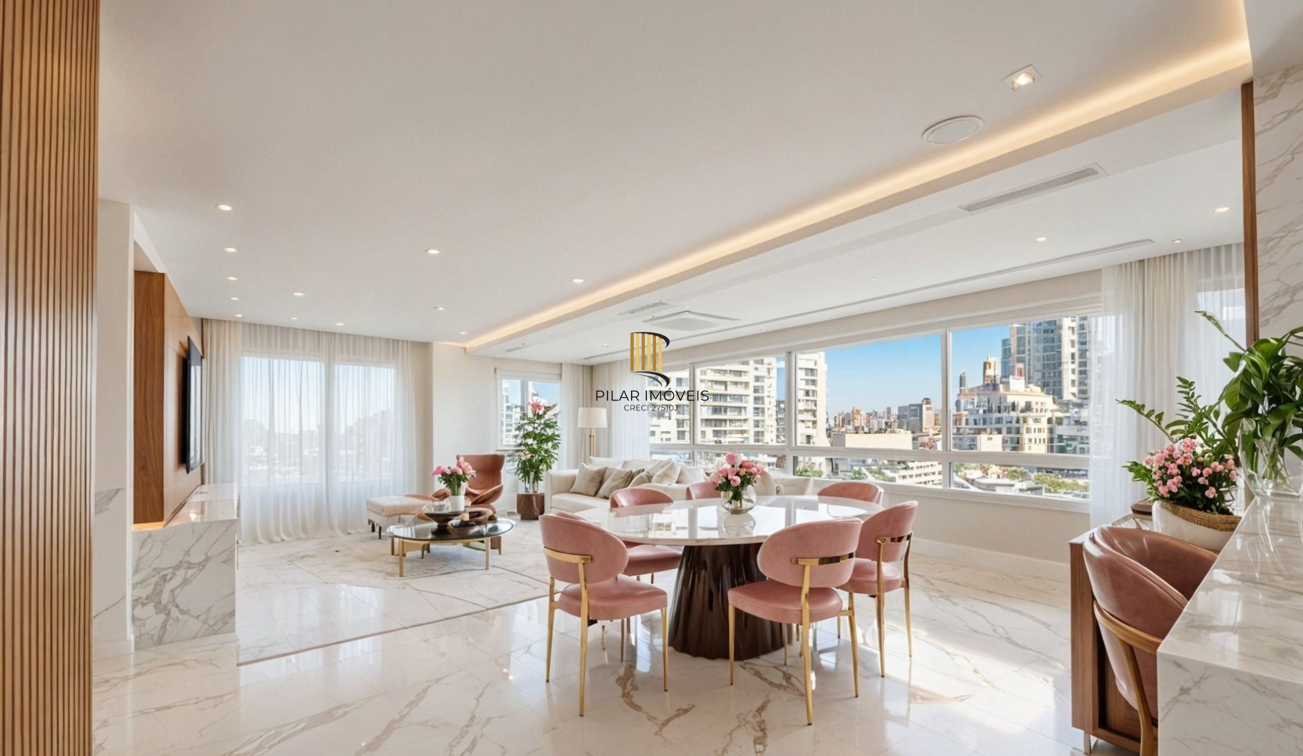 Apartamento alto padrão mobiliado com 3 suítes e 140 m² na Bela Vista - Pilar Imóveis