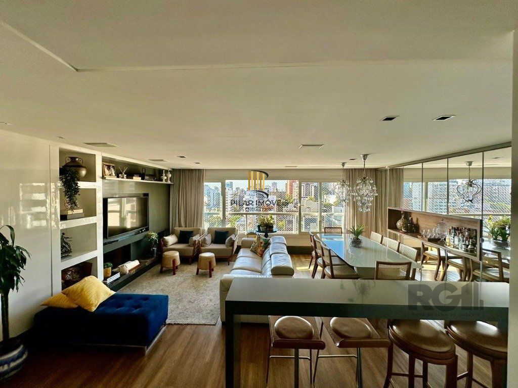 Vende-se luxuoso apartamento com 3 suítes, 2 vagas, lareira no bairro Rio Branco com 133m² - Pilar Imóveis