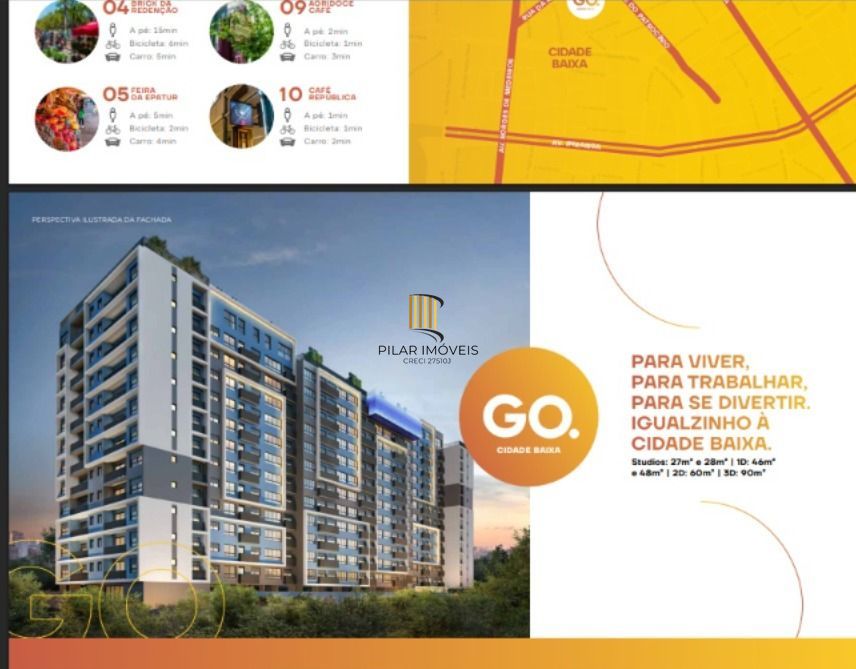 Apartamento 1 dormitório no bairro Cidade Baixa
