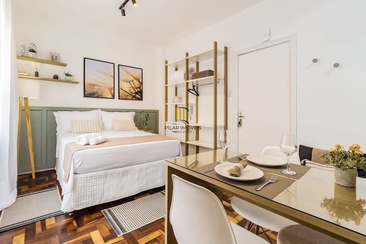 JK mobiliado na Cidade Baixa – Oportunidade para Investidores em Airbnb