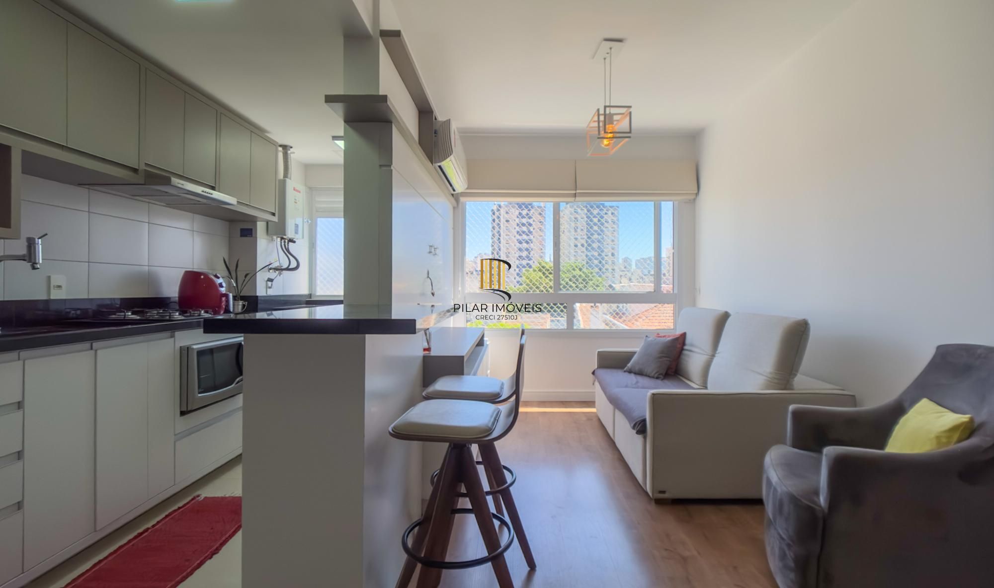 Excelente apartamento 2 dormitorios  semi mobiliado localizado na cidade baixa