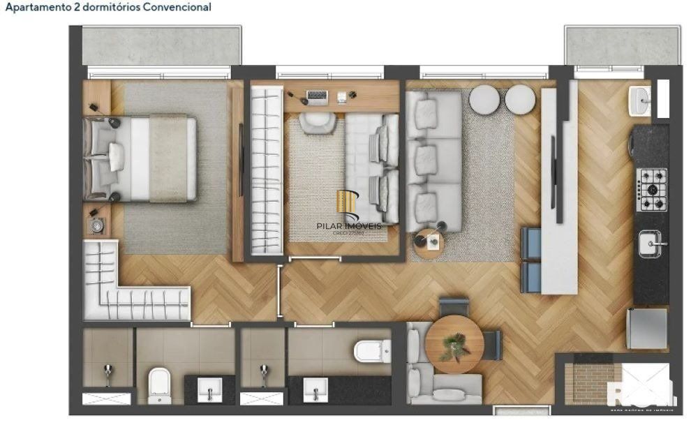 Apartamento NOVO na Cidade Baixa, Porto Alegre - Cód. RP390551