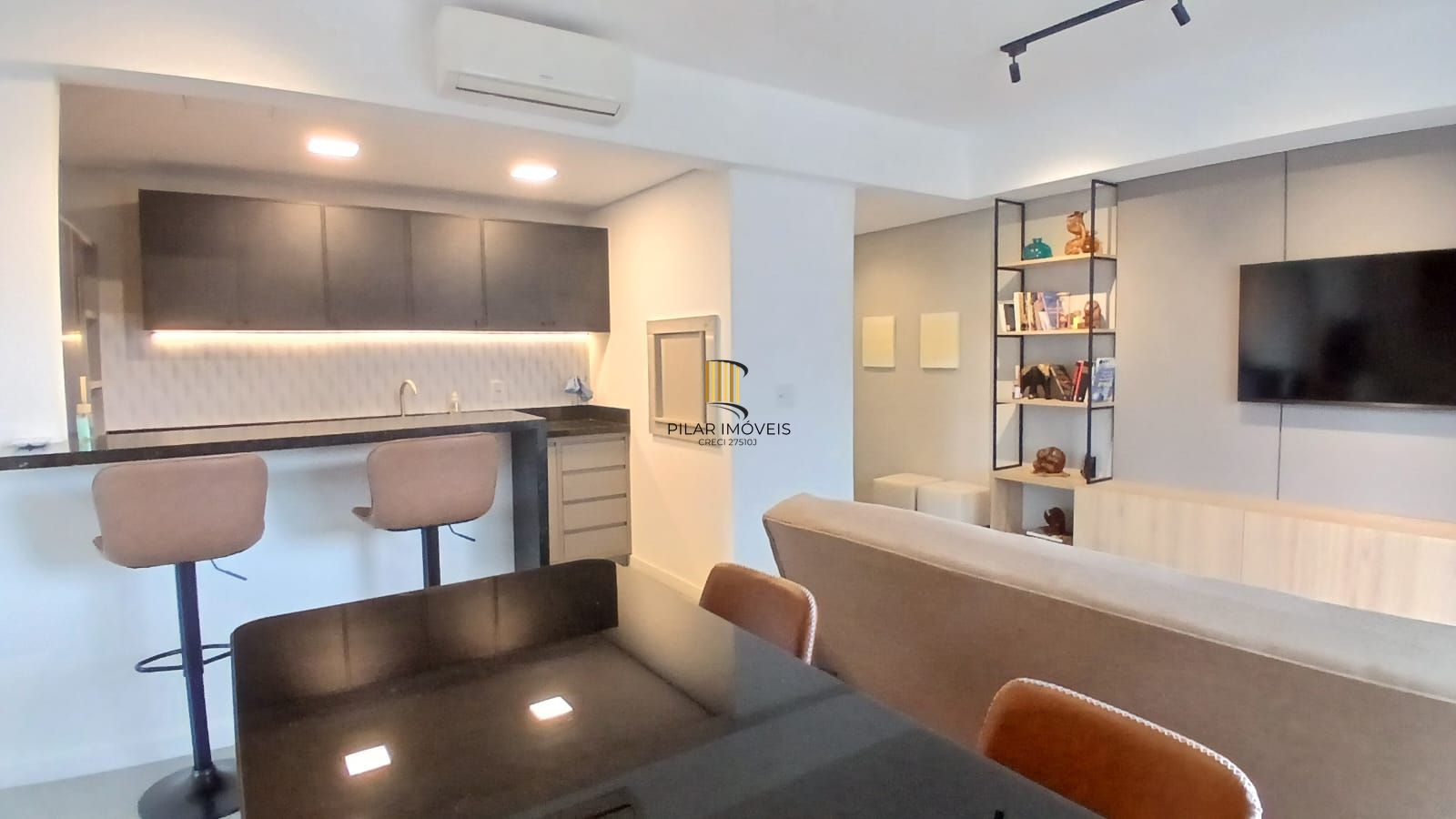 Loft mobiliado e decorado no bairro Auxiliadora.
