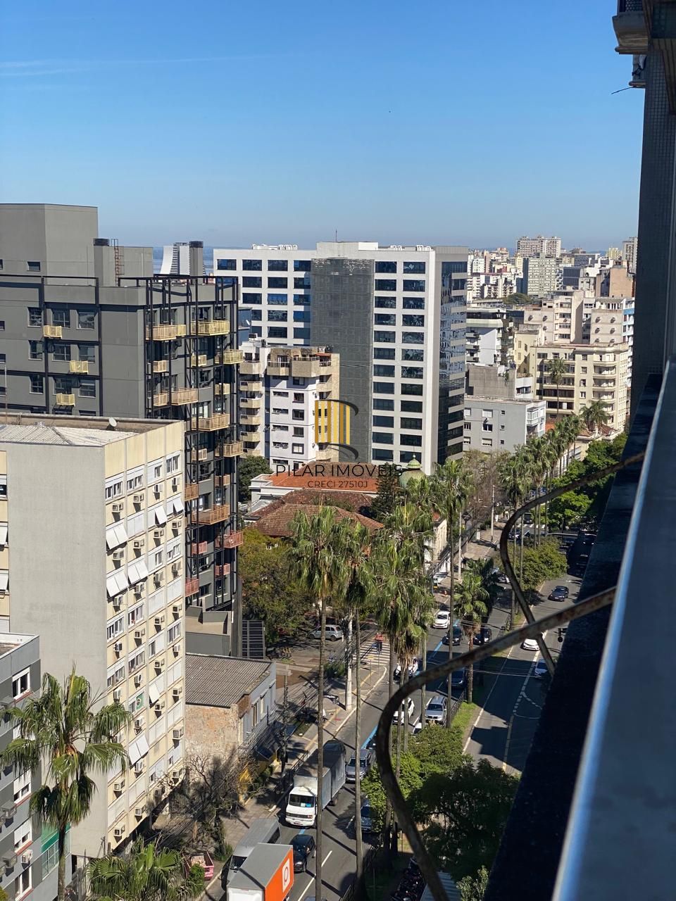 Vista panorâmica cinematográfica de 180 graus para a cidade e o Guaiba.
