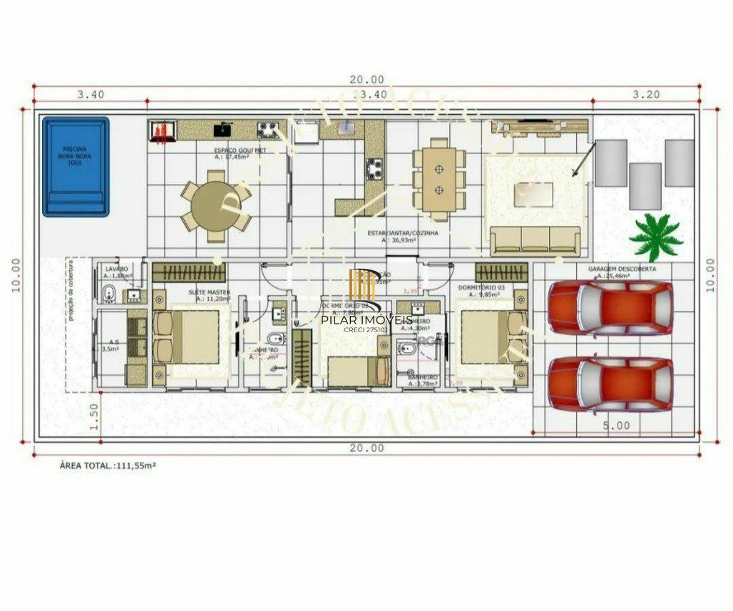 Terreno com casa em construção por R$650.000,00 no bairro Atenas em Santana do Livramento