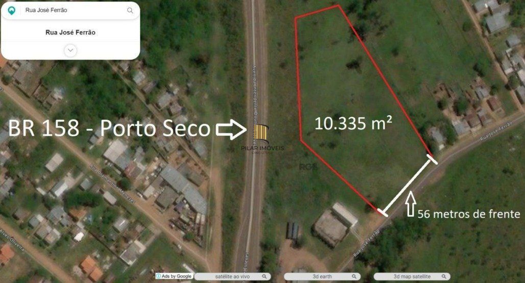 Terreno com mais de 10.000 m2 por R$ 880.000,00 na Rua José Ferrão- Jardins- Santana do Livramento-RS