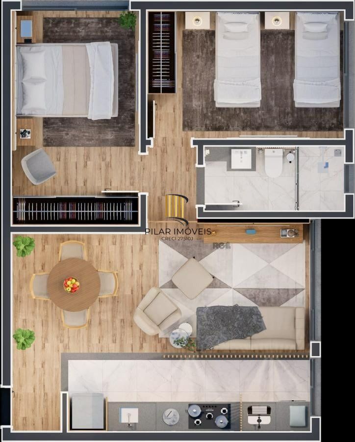 Apartamentos com 2 dormitórios,(1 sendo suíte) por R$ 557.248,23 na Rua Rivadávia Corrêa nº1120 -Centro - Santana do Livramento-RS